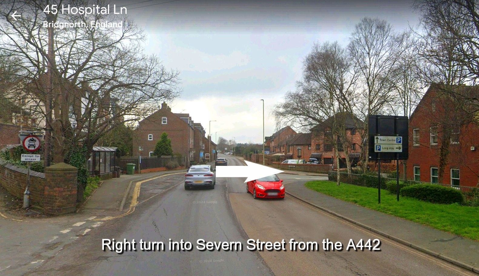 Right turn into Severn Street 